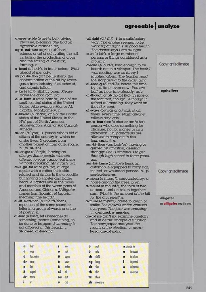 Pronunciation key in spelling dictionary (print only)